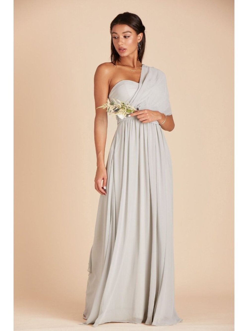 Birdy Grey NWT Grace Covertible Dress in Chiffon Dove Gray size Large - Picture 11 of 15